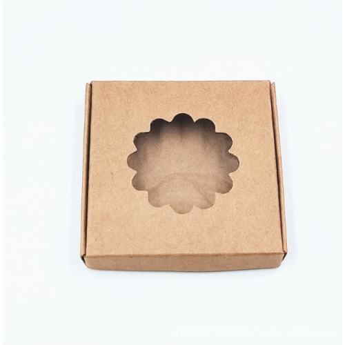 Kraft Natural Corrugated Box med Window Die Cut