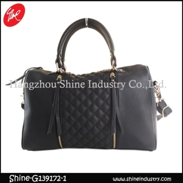 top grade women hangbag/latested shoulder bag/quilting leather pu duffel bag