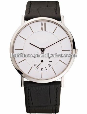 classic genuine leather quartz watch