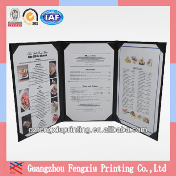 2014 Fashionable Custom Printing OEM Folded Menu Booklet