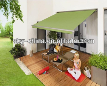 Economic waterproof retractable polyester fabric awning