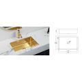 PVD Color Golden Stainless Steel Undermount Bathroom Sink