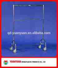 Launary roll cart/Nestable garment rail/Cloth hand trolley
