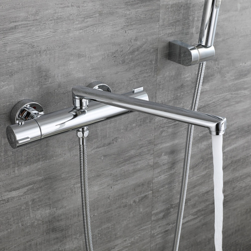 Wall Mounted Faucet Wall mounted double hole mixer with hand shower Factory