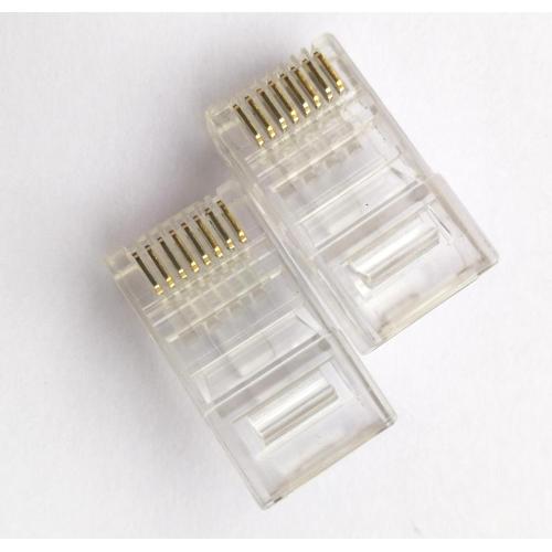 ที่มีคุณภาพดีปลั๊กต่อ RJ45 8P8C เชื่อมต่อ Cat5 / CAT6 กับชุบทอง 1U