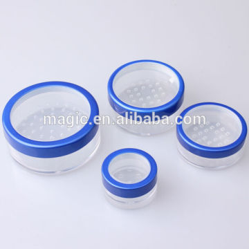 clear loose powder container