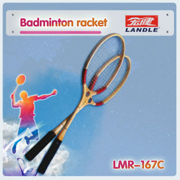 bamboo racket paddle sets wooden badminton