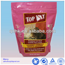 Pet cat stand up zipper bag