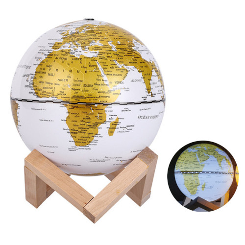 Carte mondiale antique globe avec éclairage LED