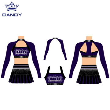 Pakaian Teratas 3 Piece Cheer Crop