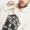 Mens fashion tengkorak cetak kanguru saku pullover hoodies