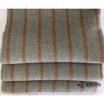 Brown Vertical Stripe 100% Wool Fabric