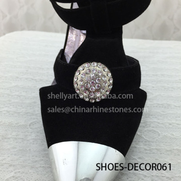 Shiny Rhinestone Round Clips Crystal Shoe Clips