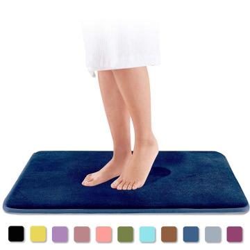 Home Bath Mat Non-slip Bathroom Carpet Soft Coral Fleece Memory Foam Rug Mat Kitchen Toilet Floor Decor Washable 6 colors