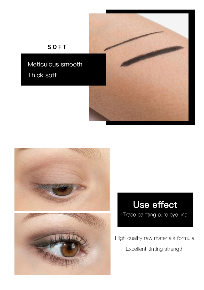 Makeup Infallible Pencil Eyeliner, Black Waterproof Long Lasting Eye Color Pencil