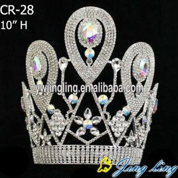 última corona del desfile gran tiara de piedra strass