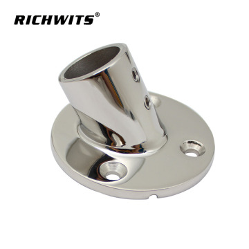 316 Stainless Steel metal Rail Base Fitting Round Base 60 Degree Marine Boat Round Base