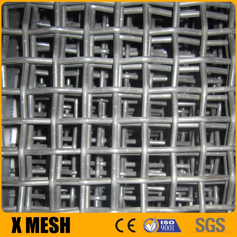 High carbon steel vibrating screen cloth with V hooked edges for mining and aggregate