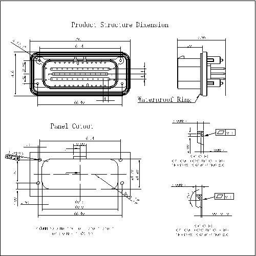 4.0 MM ECU 35PIN Header Waterproof Connector 