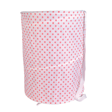 Large Pop-up Hamper with Lid Pink Dot Pattern