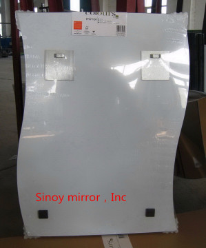 S-shaped Silver Float Mirror with hanger made of quality Float Silver Mirror glass