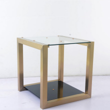 mesa de acabamento de vidro temperado criativa de estilo europeu