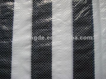 Black/ White Stripe PE Tarpaulin Ready Made