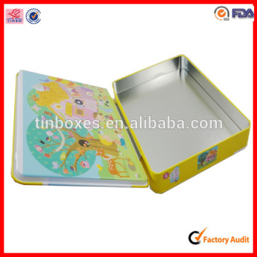matte or glossy small metal book shaped tin box