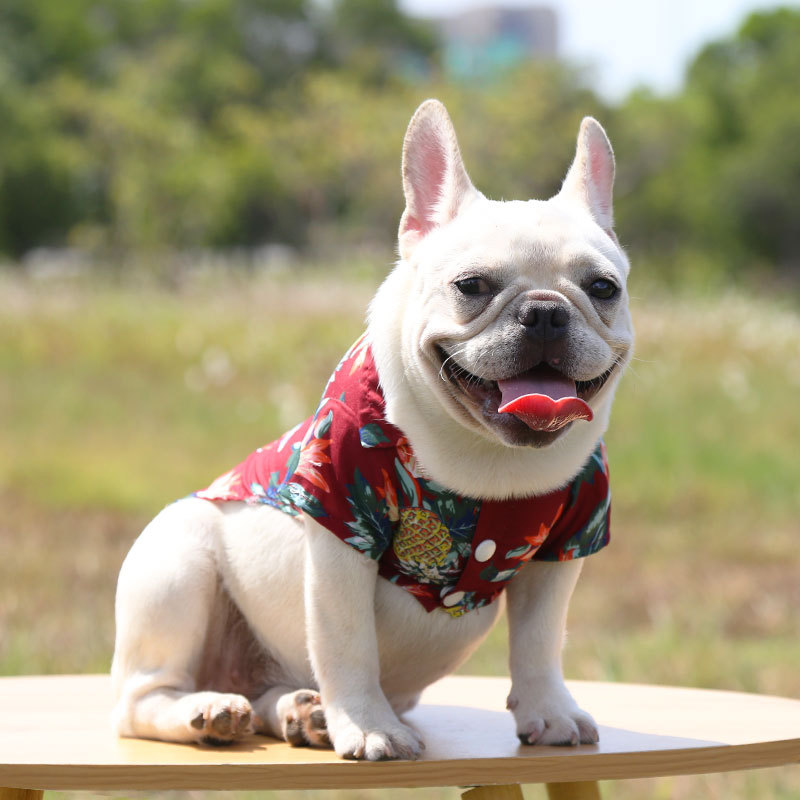 Wholesale  Dog Hawaiian Shirts Style Cotton and Linen Pet Big Dog Clothes Shirt Cat Shirt 5xl Grande