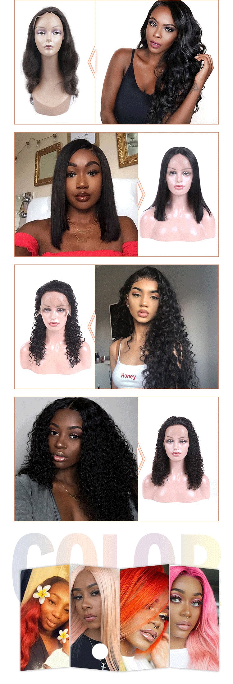 Body wave Lace Frontal Wigs Brazilian Virgin Human Hair Glueless wigs 13x4 Lace Front Wigs Pre Plucked with Baby hair