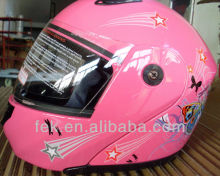 Flip up helmet for woman