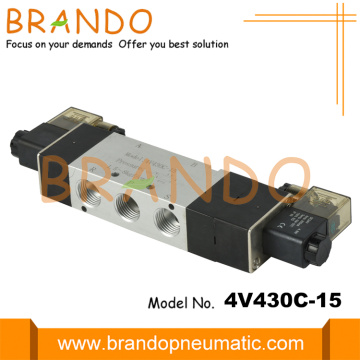 4v430c-15 5/3 Way 1/2 &#39;&#39; pneumatische solenoïde klep