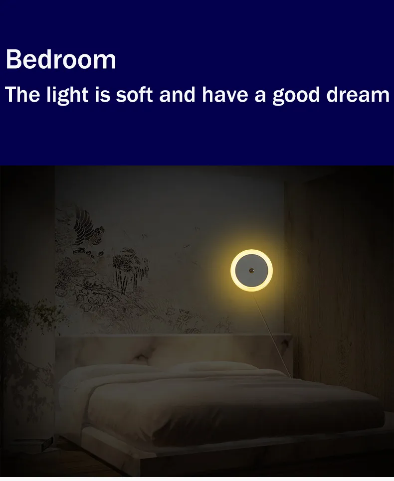 Soft Glow Mini LED Night Light with Smart Sensor for Kids′ Rooms