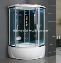 Blue glass bathroom shower, enclosed shower cabin,steam shower cabin.