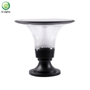 Warm white waterproof outdoor ip65 led solar pillar light