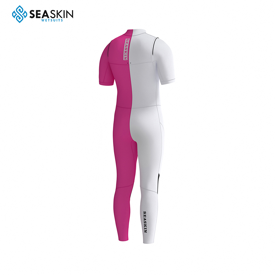 Seaskin Erkekler 3/2mm Yaz Sörf Wetsuit Ön Göğüs