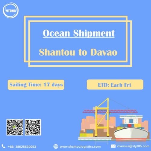 Frete marítimo do oceano de Shantou a Davao