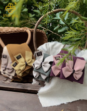 Thin ballet style bow mid leg socks calf socks