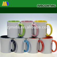 Sublimation Inner & Handle Color Mug with Custom Design & Coating for Hot Sale Promotion