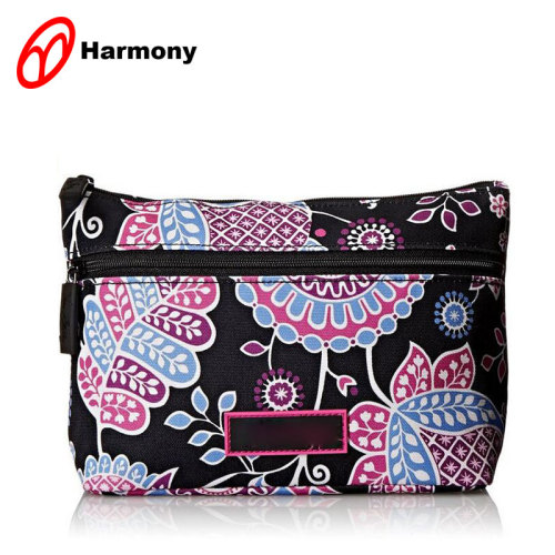 Makeup Travel Promotional Fashion custom print zipper pouch