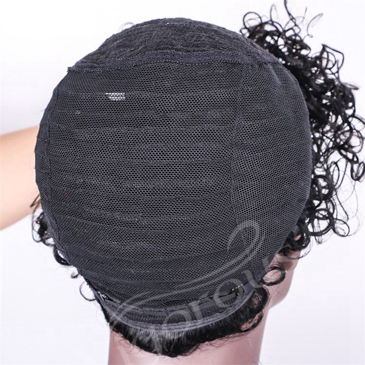 Vigorous Pixie Cut Real Full Machine Brazilian Human Hair For Woman Short Finger Wave Natural Fluffy Wigs