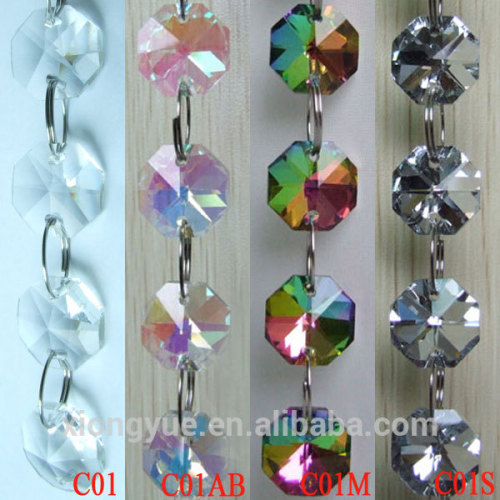 Fashion crystal glass material jewelry chain chandelier parts for decoration