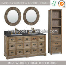 reclaimed wood vanity sink cabinet