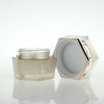 Golden glass Hexagon cosmetic Spray Bottle and jars
