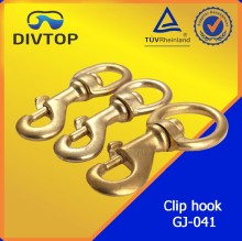Brass D-ring swivel bolt snap