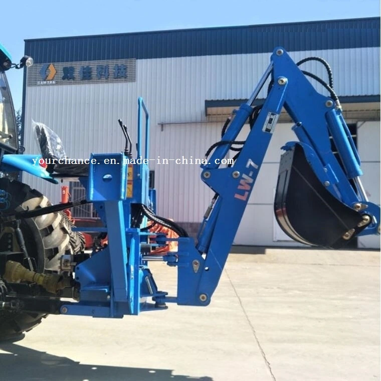 Sri Lanka Hot Sale Small Construction Equipment Lw-7 Pto Drive Backhoe for 30-55HP Wheel Tractor