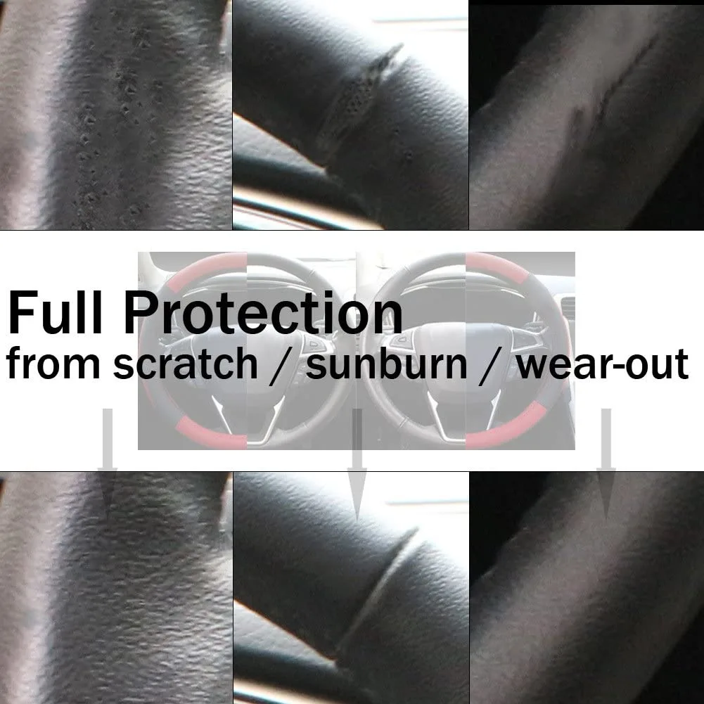 PVC Reflective Logo Car Steering Wheel Cover 38cm Styles