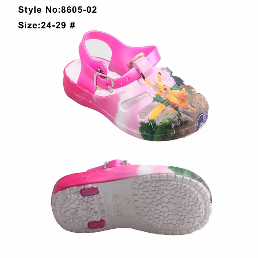 Little Kids Printed PVC Upper Strap EVA Sole Kid Sandal