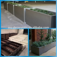 Rectangular fiberglass flower container