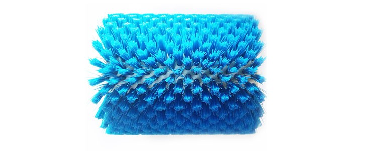 PVC core roller brush with soft nylon filament